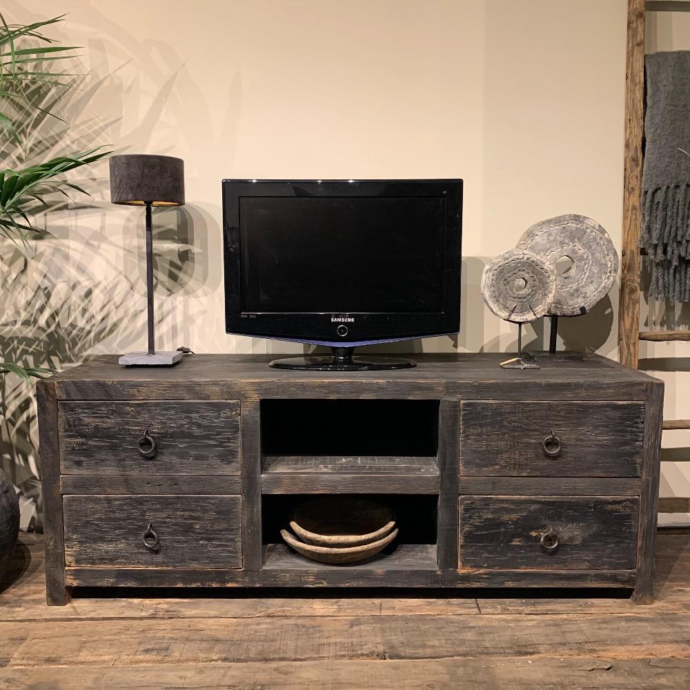 Tv meubel oud zwart