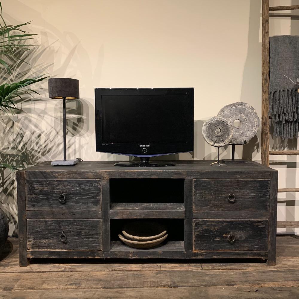 Tv meubel oud zwart