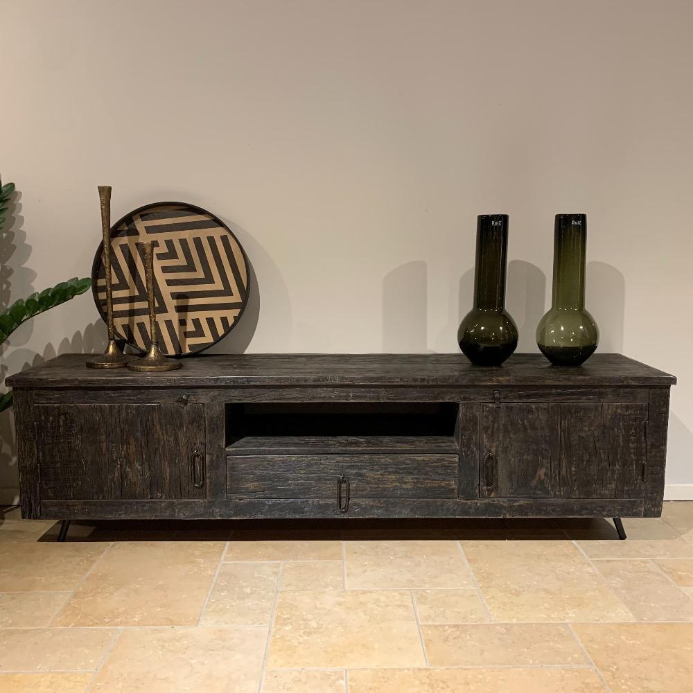 Tv meubel robuust old black 