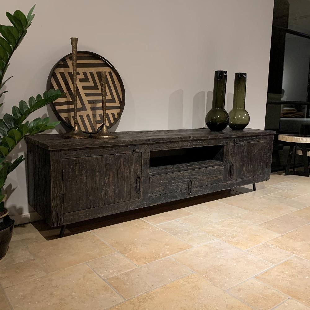Tv meubel robuust old black 