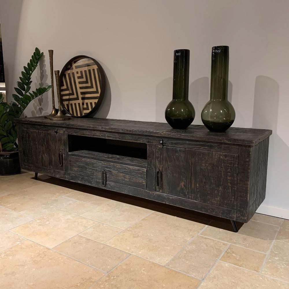 Tv meubel robuust old black 
