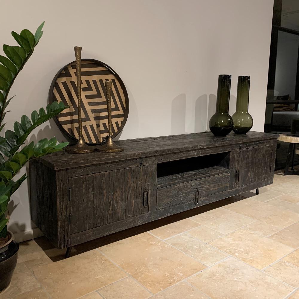 Tv meubel robuust old black 