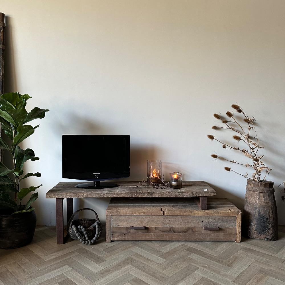 Tv meubel uitschuif met 1 lade 