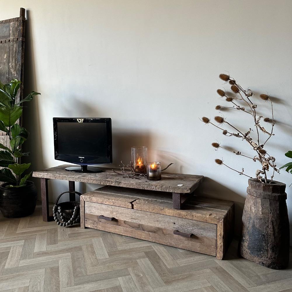 Tv meubel uitschuif met 1 lade 