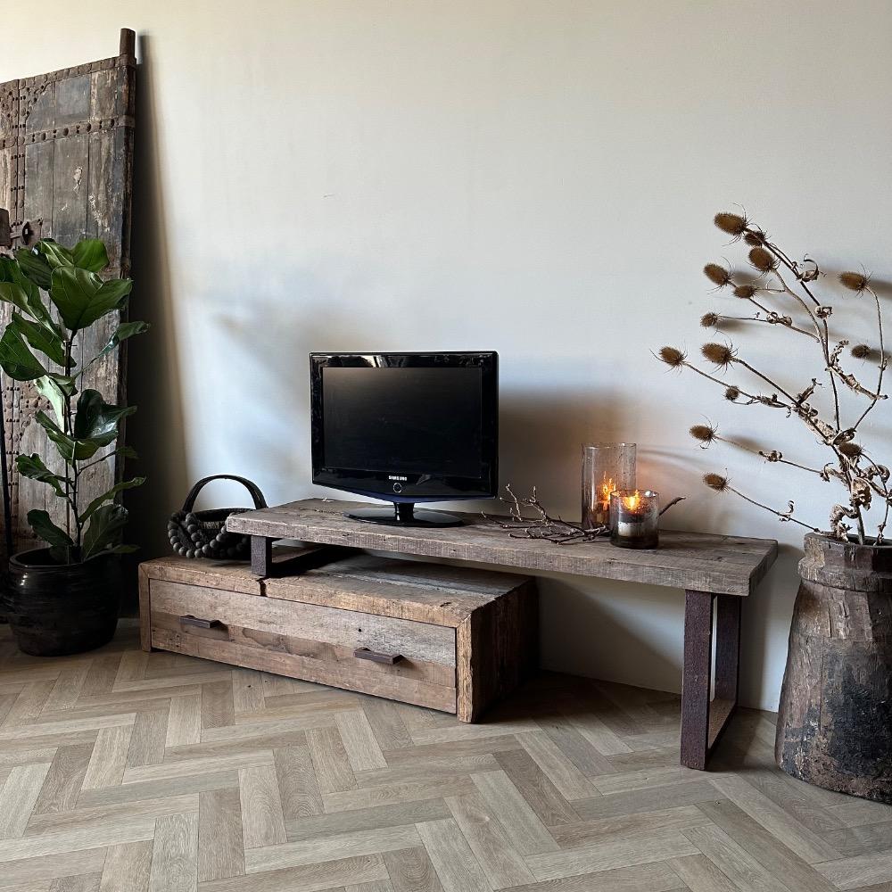 Tv meubel uitschuif met 1 lade 