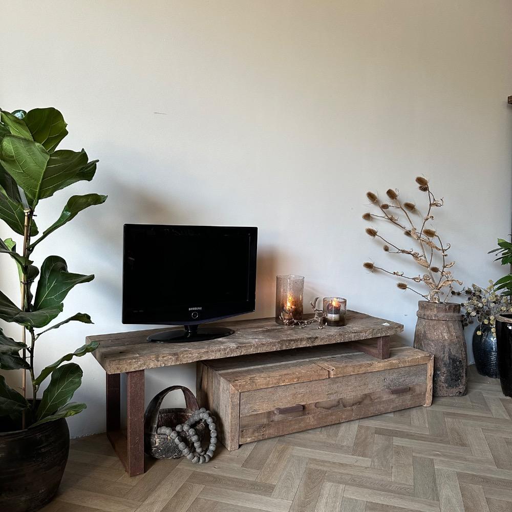 Tv meubel uitschuif met 1 lade 