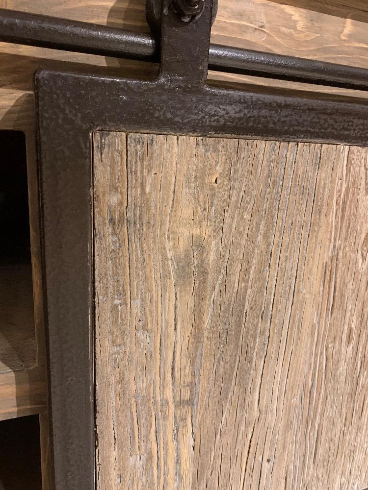 Tvmeubel XS, oud elm hout