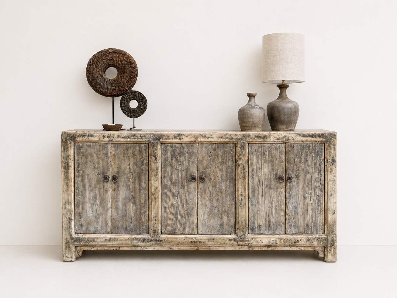 Uniek authentiek chinees dressoir met 6 deuren