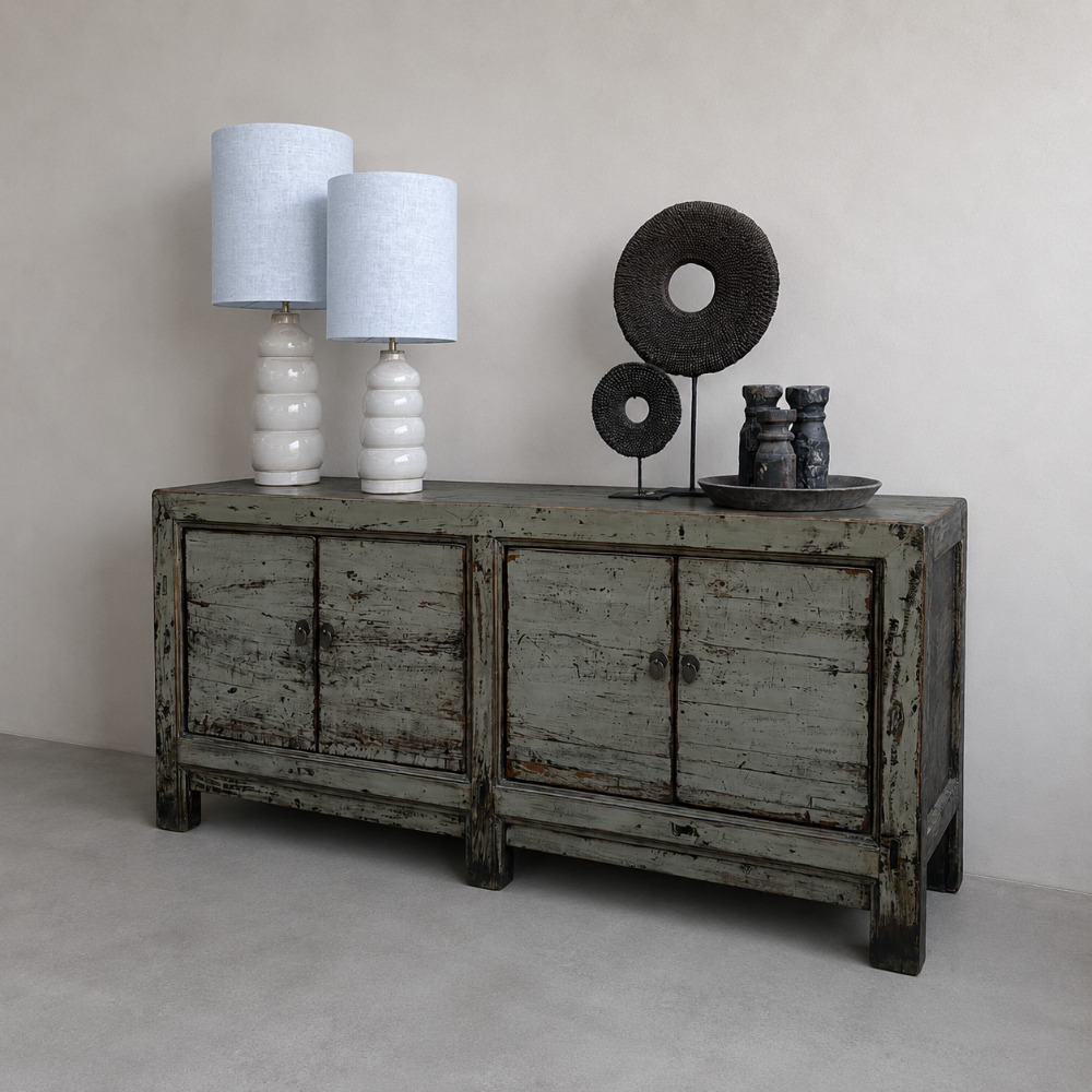 Unieke authentieke hoogglans chinees dressoir 