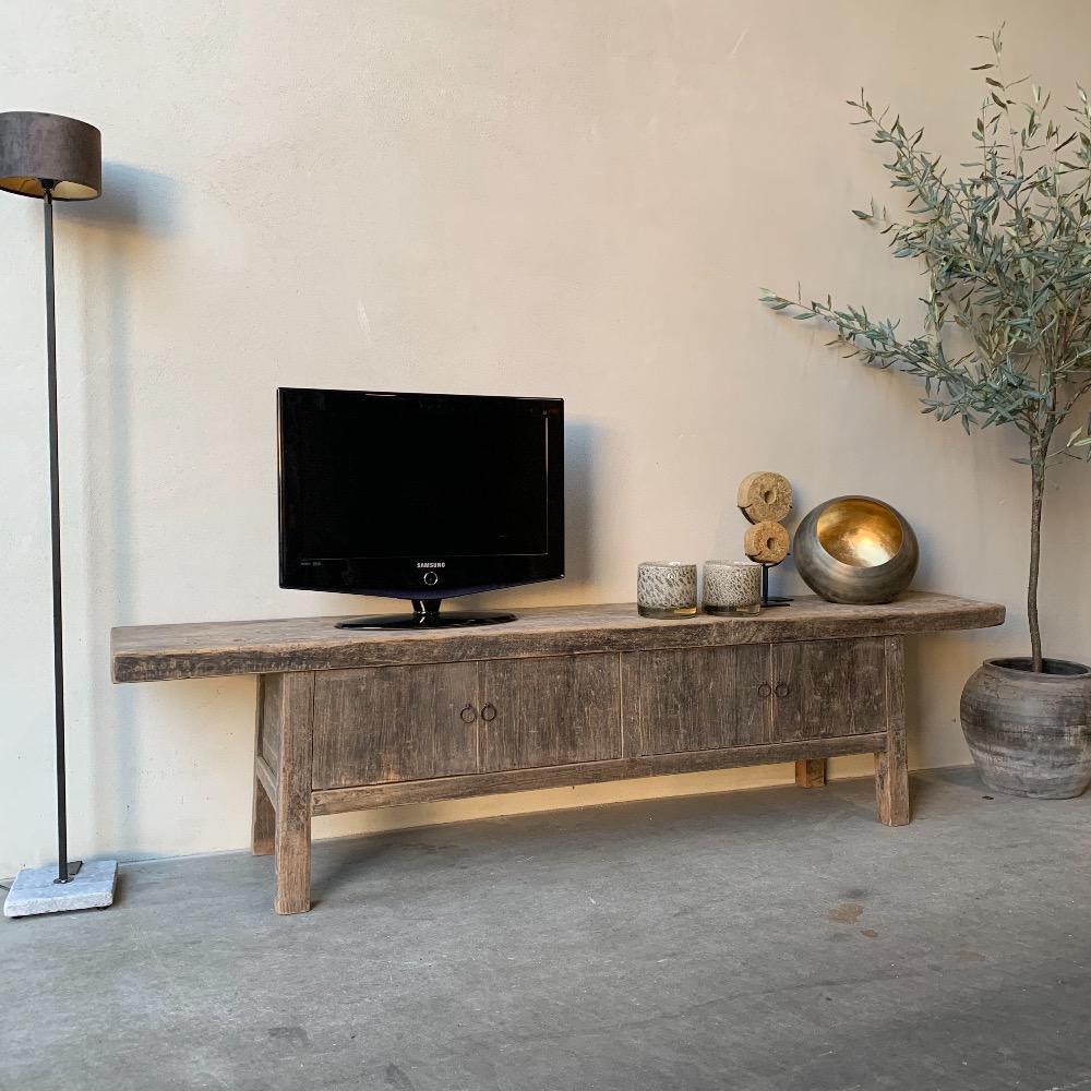 Uniek  tv dressoir  oud Chinees  4 deurs 