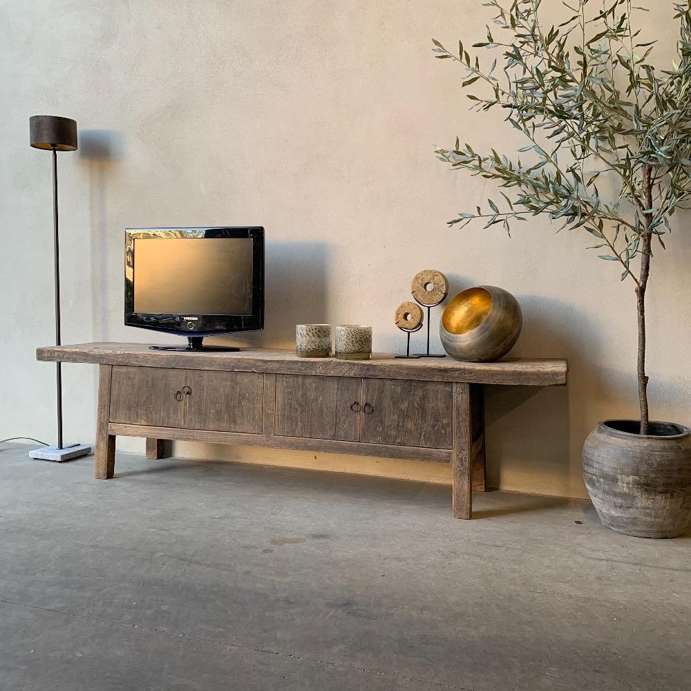 Uniek  tv dressoir  oud Chinees  4 deurs 