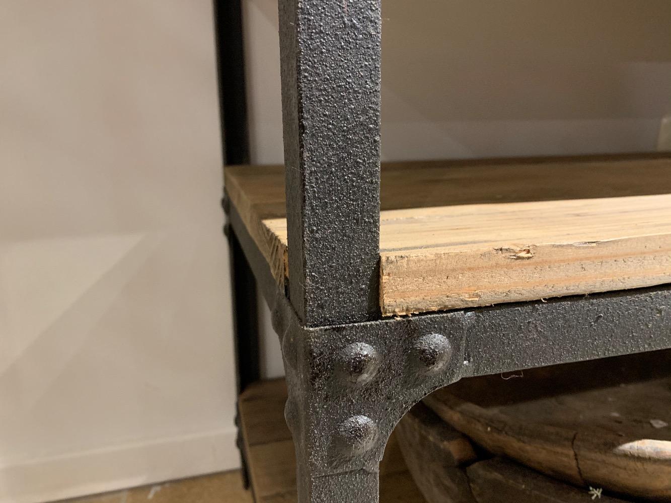 Wandtafel 2 lade met ijzer onderstel