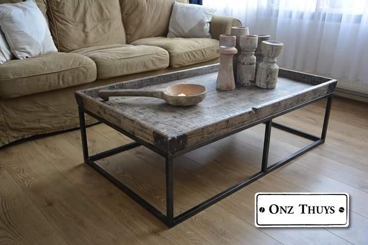 Wonderlijk Salontafel met ijzeren onderstel - Tafels - Onz Thuys IT-23