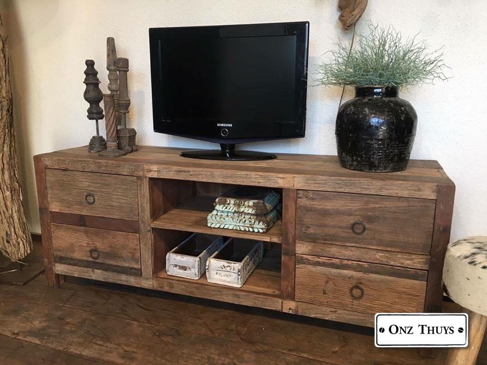 niets Ashley Furman Bakkerij Tv meubel oud hout - Kasten - Onz Thuys