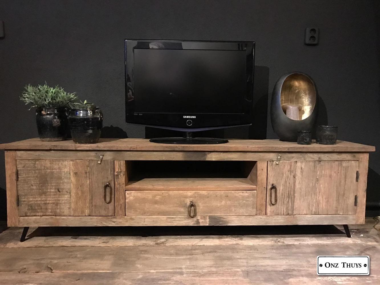 Geslagen vrachtwagen Bewijs Vlucht tv meubel oud hout - TV Kasten - Kasten - Onz Thuys